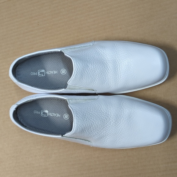 Health Pro Leather White Shoes Size 8M - Picture 2 of 10